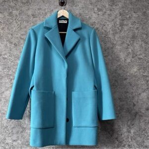 🚩steal authentic Balenciaga Turquoise Blazer Coat